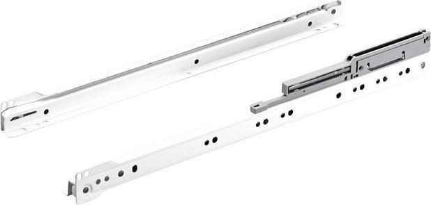 Actual product image Hettich Schubladenschiene Teilauszug Rollschubführung mit integrierter Dämpfung 450 mm weiss 2 Stück