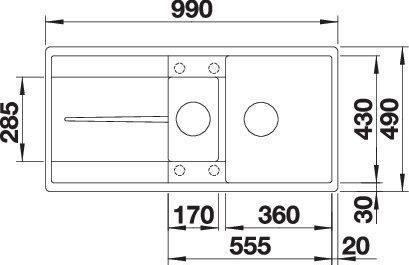 Image du produit Blanco Metra 6 S-F (49 cm, 99 cm)