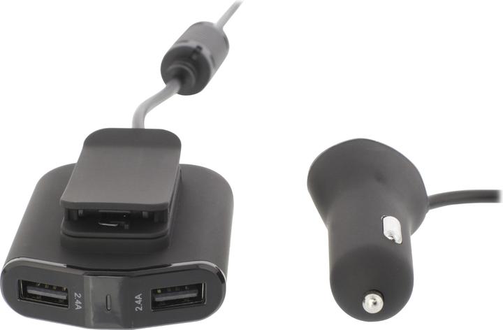 Image du produit Sweex Chargeur de voiture 4 sorties 9.6 A USB noir