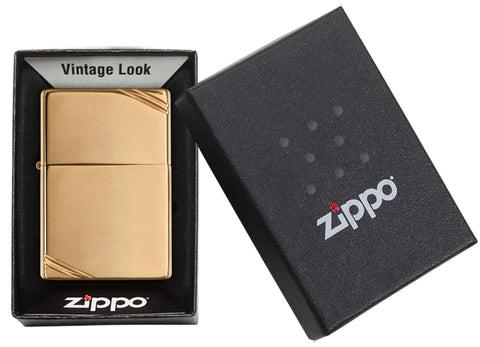 Actual product image Zippo Vintage Brass Brushed