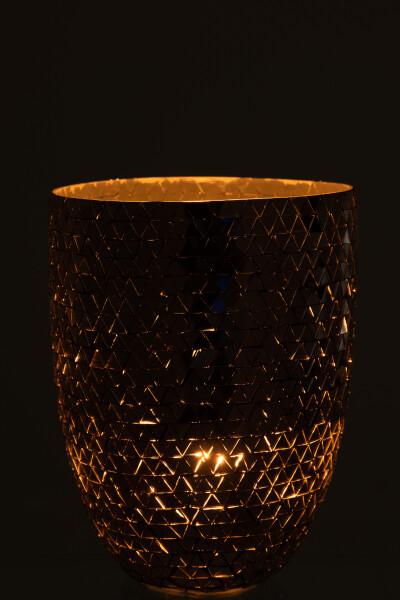 Actual product image J-Line Mosaic vase & lantern Ø 23/H 29 cm (Ø 23 x 29 cm)