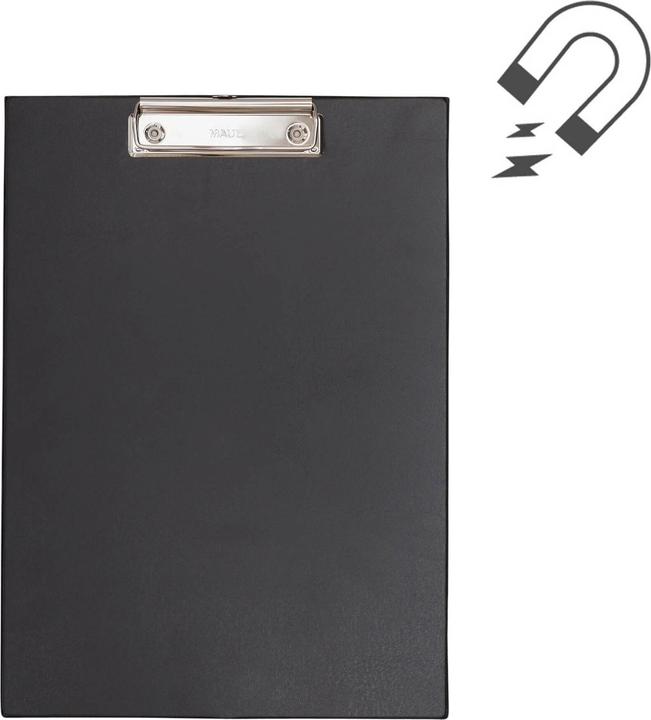 Actual product image Maul Clipboard cardboard with 2 neodymium magnets DIN A4 black (23 x 32 cm)