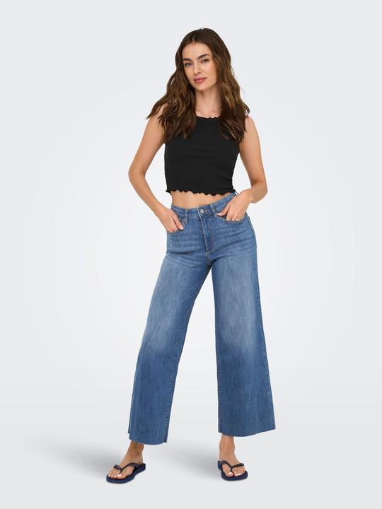 Actual product image Only ONLANN-MADISON Hohe Taille Verkürzt Jeans Jeans mit weitem Bein (32)