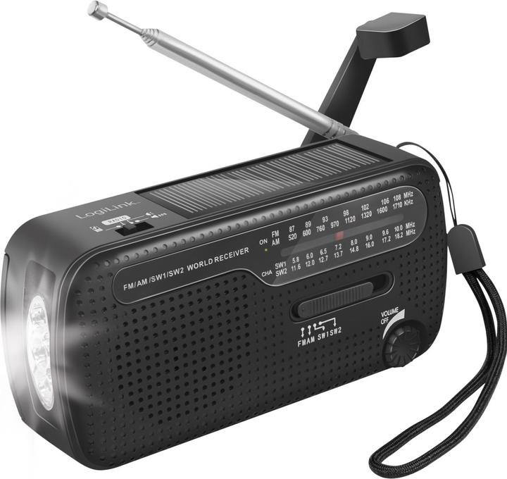 LogiLink Dynamo hand crank radio (VHF, MW, KW)