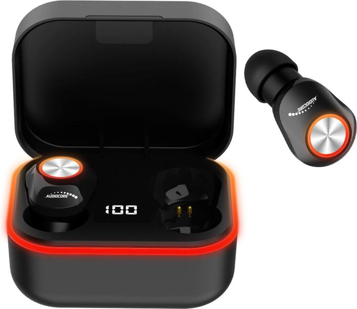 Produktbild Audiocore AC580 TWS Bluetooth In-Ear-Kopfhörer mit Ladestation und integriertem Mikrofon Touch-Technologie Kab (ANC, Kabellos)
