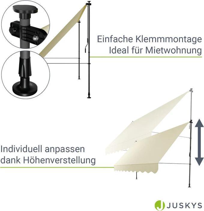Actual product image Juskys Klemmmarkise Kapstadt (3.50 m)