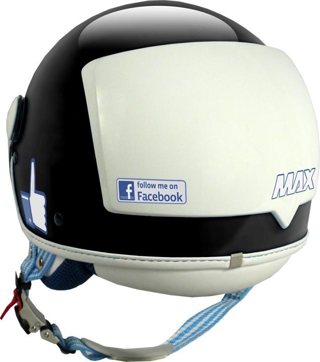 Actual product image Max FACEBOOK Jethelm schwarz-weiss S (S)
