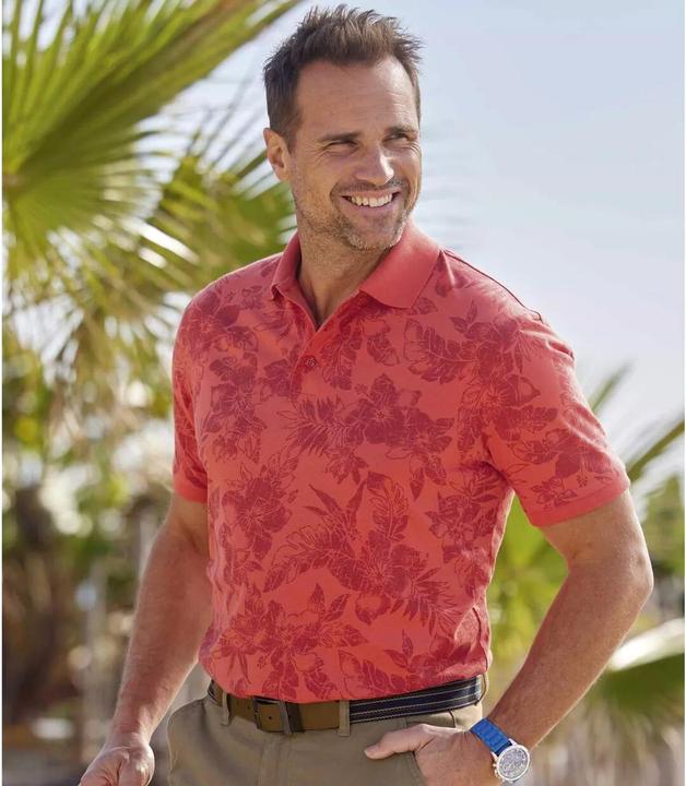 Produktbild Atlas For Men Poloshirt Tendance mit FlowerPrint (5XL)