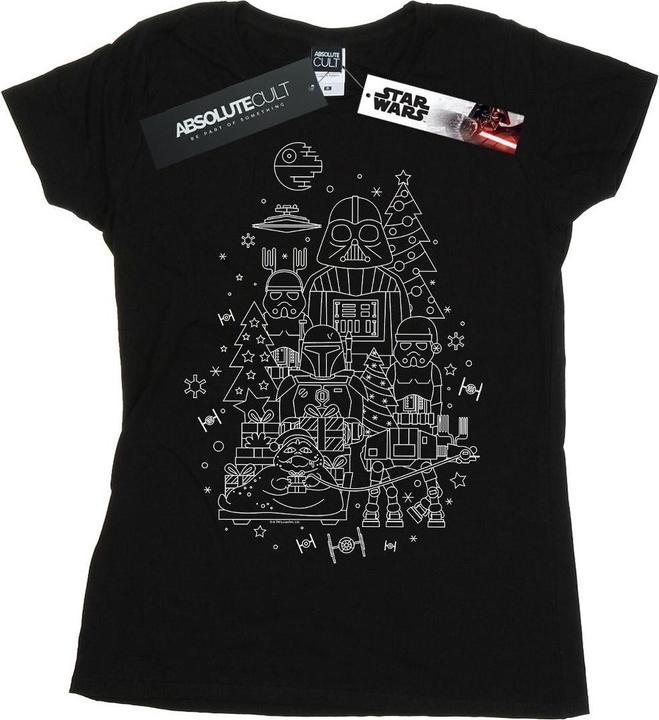 Actual product image Star Wars Womens/Ladies Empire Christmas Cotton T-Shirt (S)