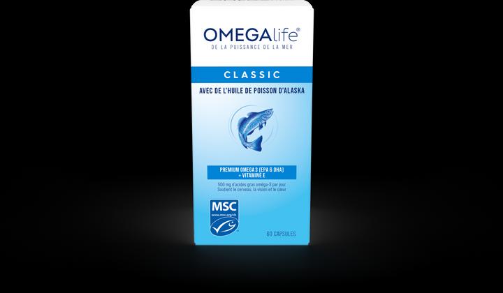 Actual product image Omega-Life Classic Caps 500 mg Ds 60 (60 Piece, Capsules, 128 g)