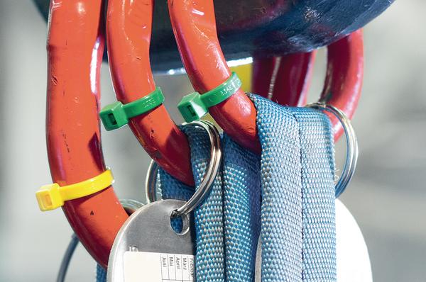 Actual product image HellermannTyton Cable tie T50R yellow (Plastic cable ties, 200 mm, 100 pcs.)