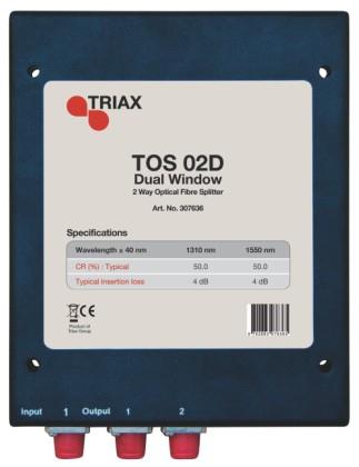 Produktbild Triax TOS 02 D 2fach optischer Verstärke mit FC/PC Anschlüssen (Kabel)