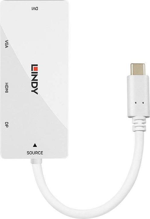 Produktbild Lindy USB 3.1 C auf Multi-AV Konverter (DVI, VGA, HDMI, DP, 4.60 cm)