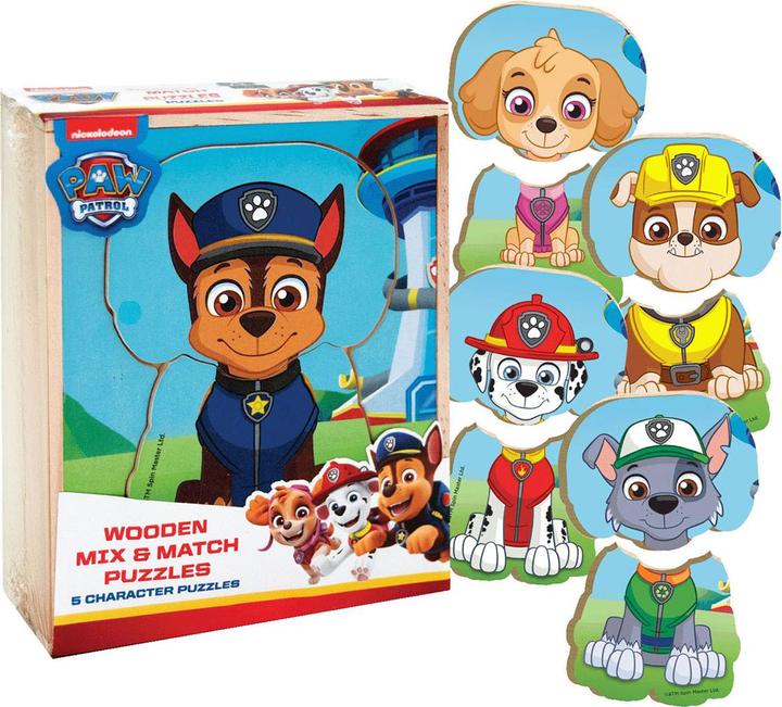 Immagine prodotto Paw Patrol Puzzle di legno - Mix & Match (10 pezzi)