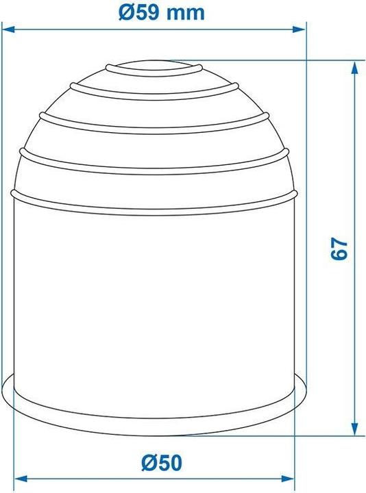 Actual product image ProPlus Cover cap white for trailer hitch ball head