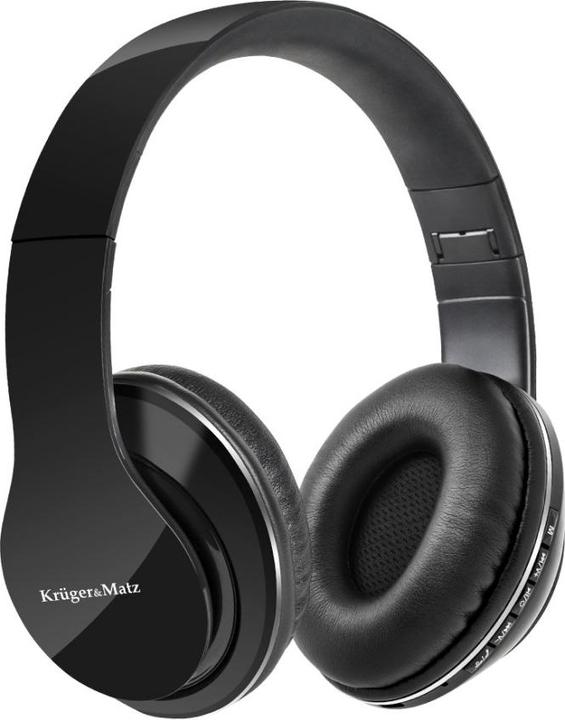 Krüger&Matz kabellose Kopfhörer Modell Street BT Black (ANC, 10 h, Kabelgebunden)