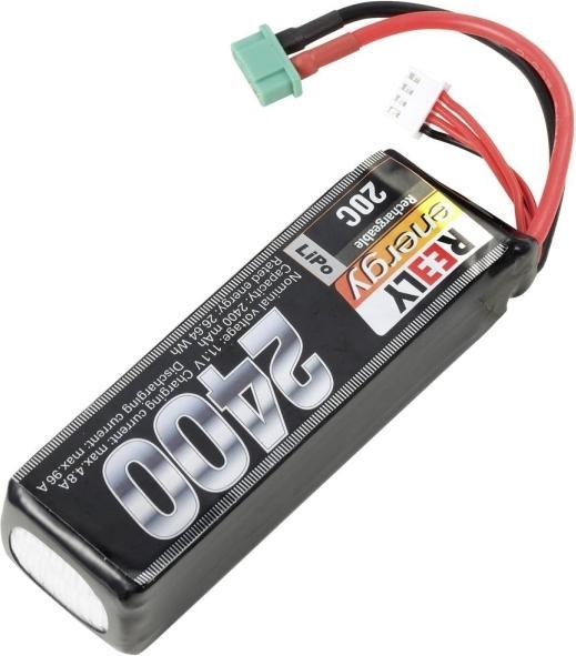 Image du produit Reely Modèle de batterie (LiPo) 11,1 V 2400 mAh Nombre d'éléments : 3 20 C Softcase MPX (11.10 V, 2400 mAh)