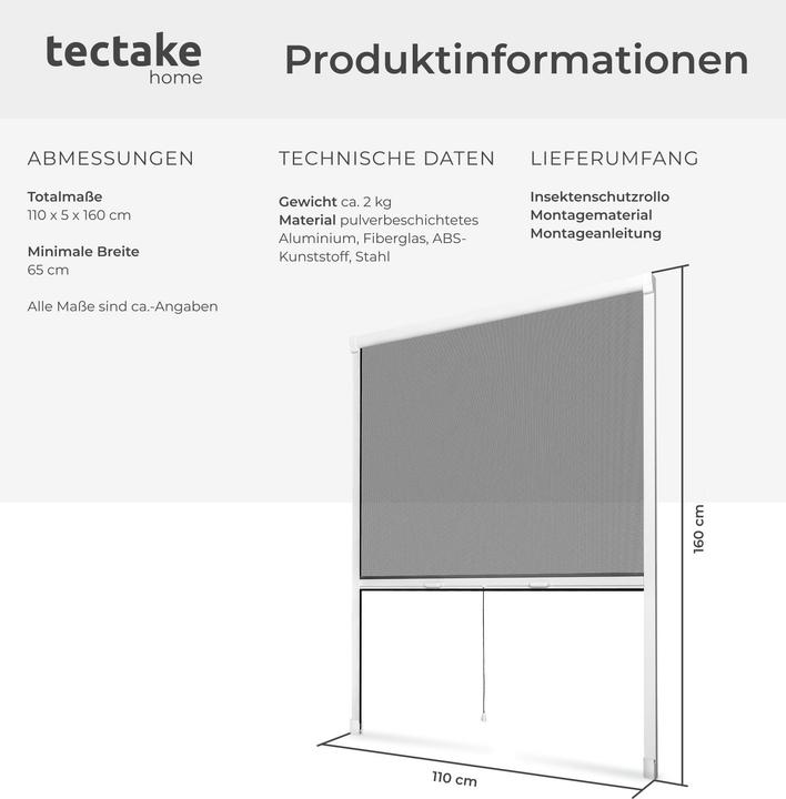 Image du produit tectake Store Rideau (110 x 160 cm)