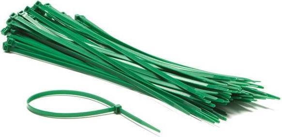Velleman NYLON CABLE BINDING SET - 4.8 mm x 300 mm - GREEN (100 pcs.) (300 mm, 100 pcs.)