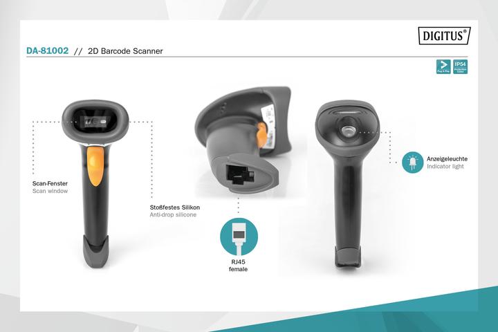Produktbild Digitus DA-81002 (1D-Barcodes, 2D-Barcodes, QR-Code)