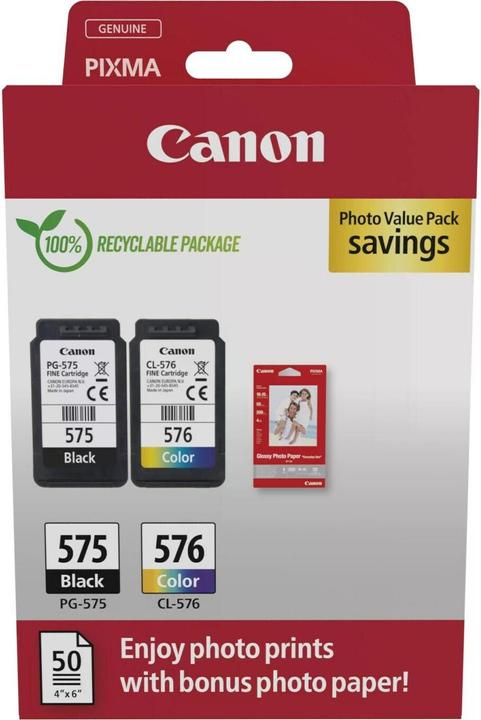 Canon PG-575/CL-576 Cartouche d'encre PVP (M, CF, C, Y)