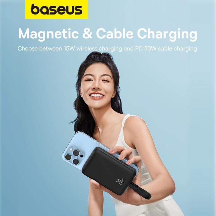 Actual product image Baseus Magnetic Mini Charger (10000 mAh, 20 W, 20 Wh)