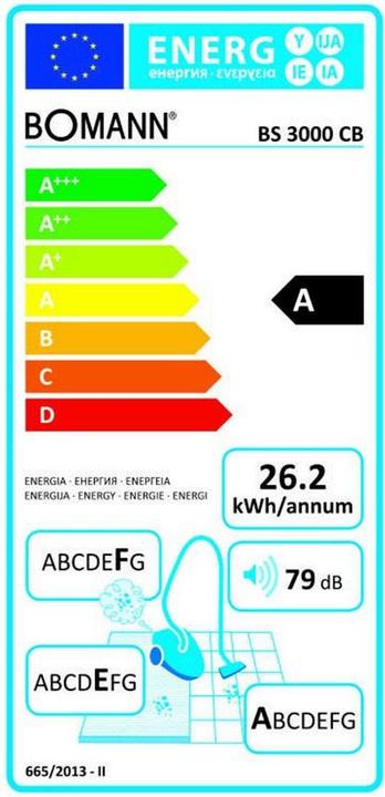 Label énergétique Bomann BS 3000 CB