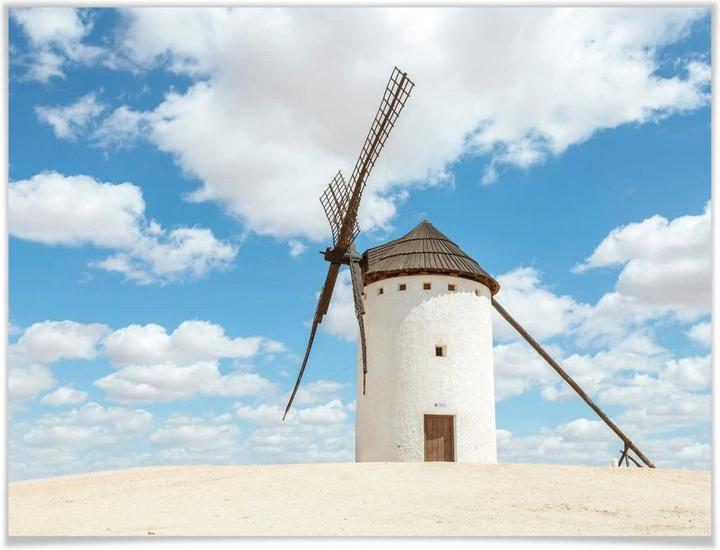 Image du produit Trenddeko Moulins à vent sur la route de Don Quichotte en Espagne (100 x 80 cm)