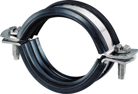 Image du produit Walraven Collier de serrage isolé en acier inoxydable 316 avec caoutchouc epdm et connexion M8/10, pour tous