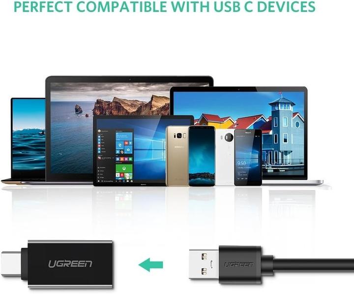 Produktbild Ugreen USB-C 3.1 zu USB-A 3.0 Buchse Adapter (USB-A, 28 cm)