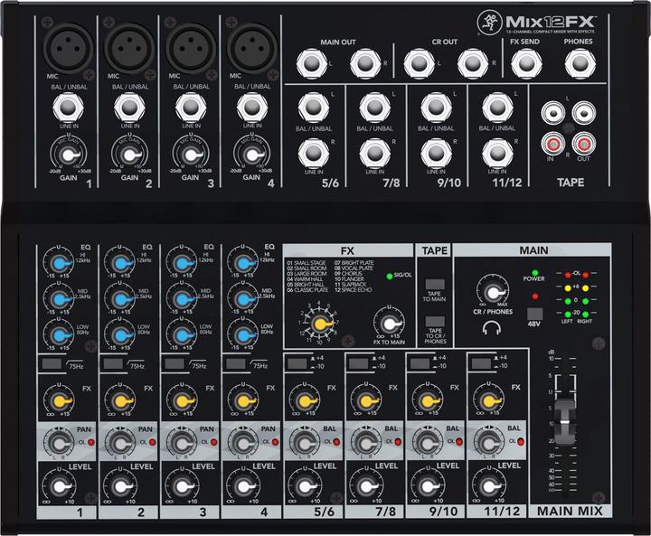 Mackie Mix12FX (Studio- and Livemixer)