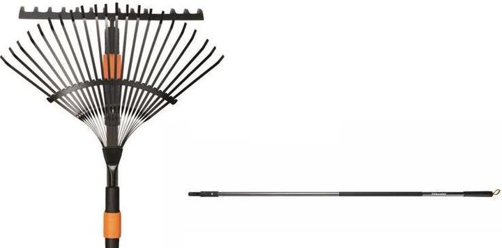 Fiskars QuikFit Leaf Rake+Soil Rake+ShaftL SET