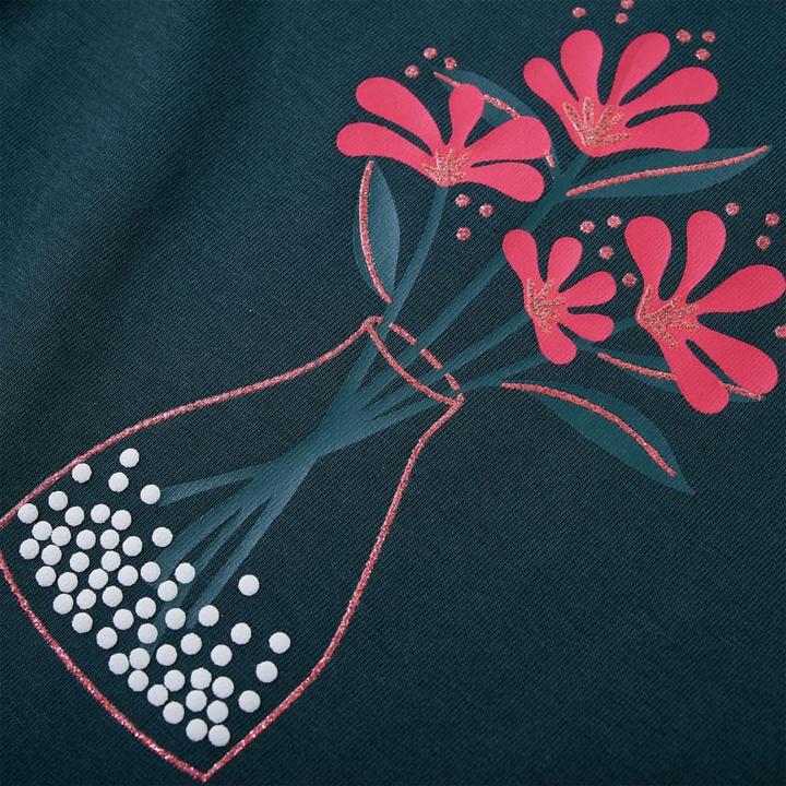Produktbild VidaXL Kinder-Langarmshirt Dunkelgrün 92,Material: 95 % Baumwolle (92)