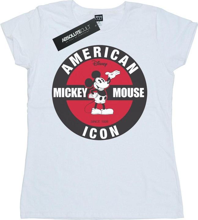 Actual product image Disney Womens/Ladies Mickey Mouse American Icon Cotton T-Shirt (S)