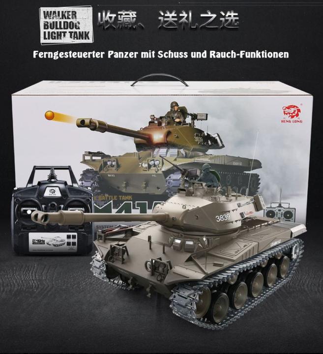 Produktbild Es-toys RC Panzer M41 A3 "WALKER BULLDOG" Heng Long 1:16 Mit R&S, Metallgetriebe Und Metallketten... (RTR Ready-to-Run)