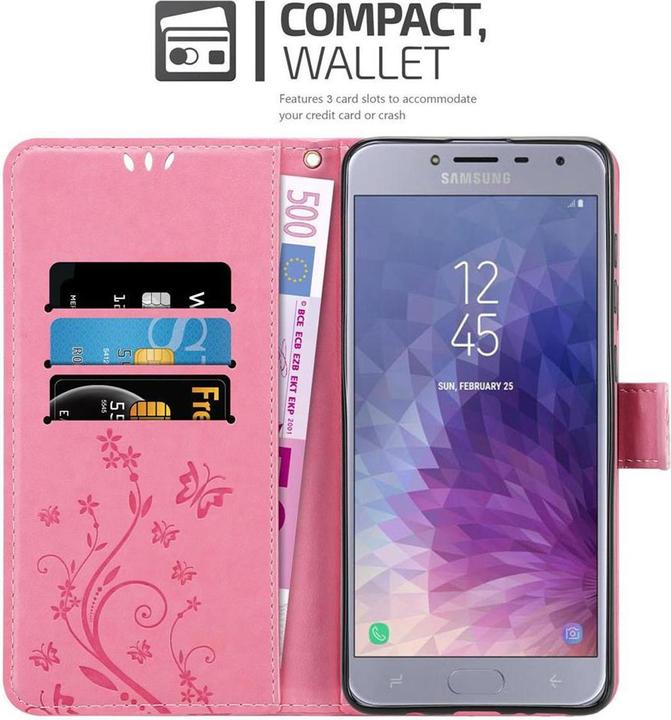 Actual product image Cadorabo Flower Book Cover (Samsung Galaxy J4 (2018))