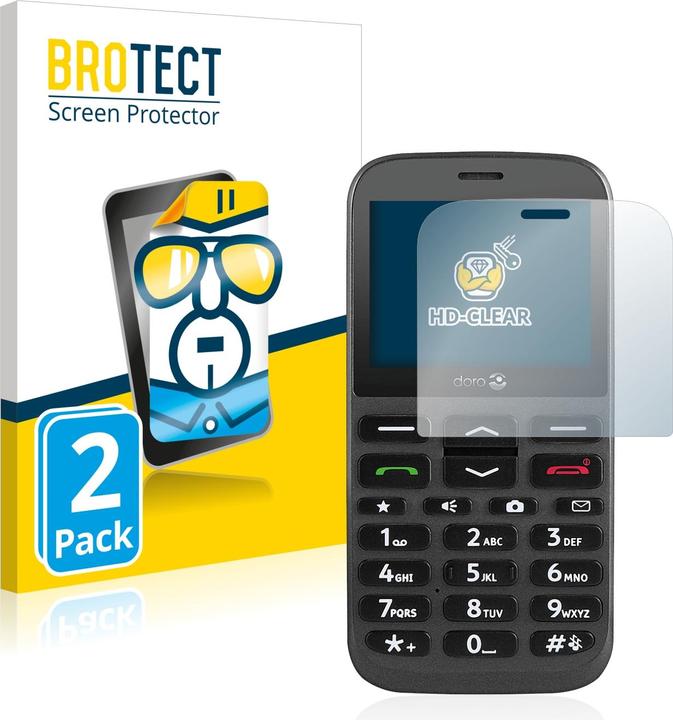 Produktbild BROTECT Schutzfolie Displayschutz Klar (2 Stück, Doro 1370)