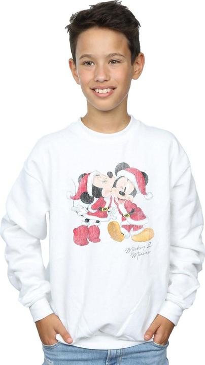 Actual product image Disney Boys Mickey And Minnie Christmas Kiss Sweatshirt (128)