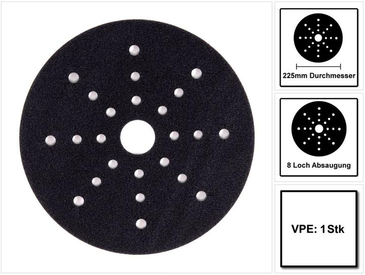 Mirka Supporto morbido per levigatrice per pareti e soffitti LEROS 1 pz. 225 mm ( MIW9514611 )