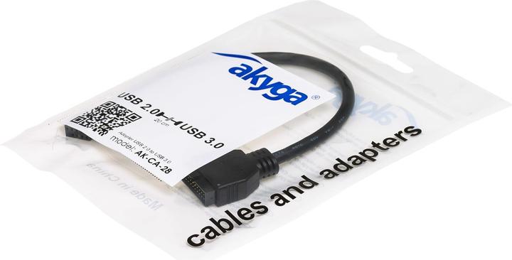 Produktbild Akyga AK-CA-28 Adapter USB 2.0/3.0 grau Universal (0.20 m, USB 2.0)