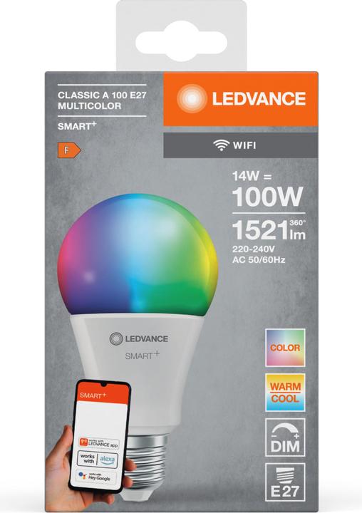Immagine prodotto Ledvance Smart+ Wifi Classic (E27, 14 W, 1521 lm, 1 x, F)