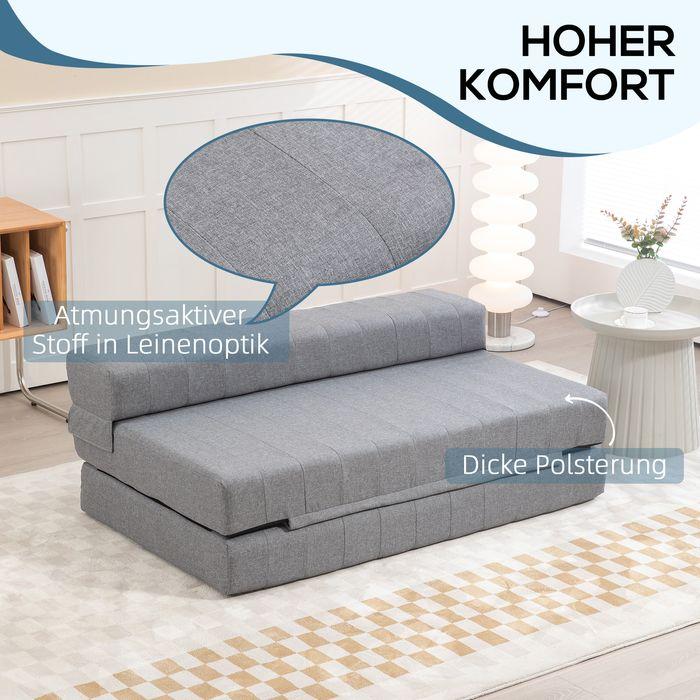 Immagine prodotto Swisshandel24 Poltrona pieghevole con funzione letto, letto per ospiti, pieghevole, fino a 250 kg, 138x80x50 cm (2 posti)
