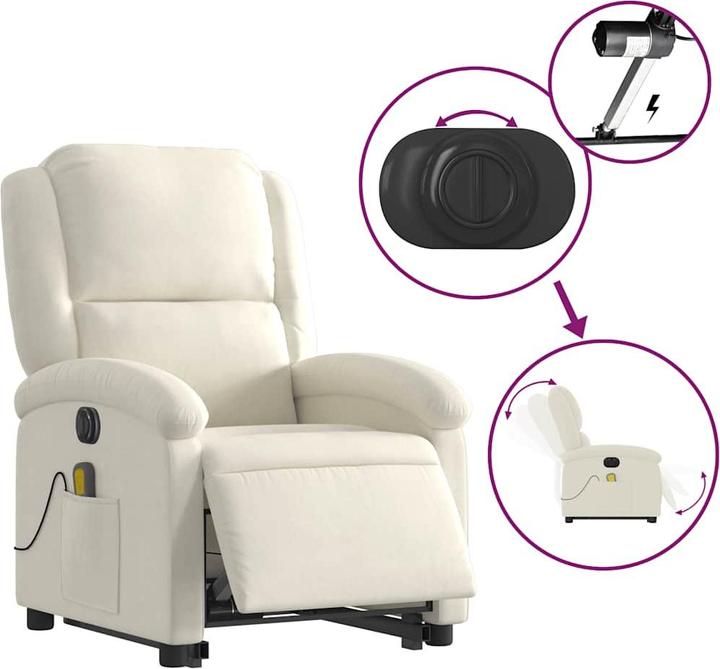 Produktbild VidaXL Massagesessel mit Aufstehhilfe Samt