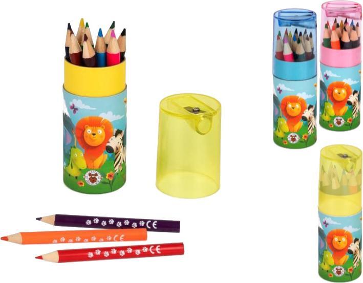 Trendhaus Coloured pencil set with sharpener 13 pieces, assorted in 3 colours (Multicoloured, 13 x)