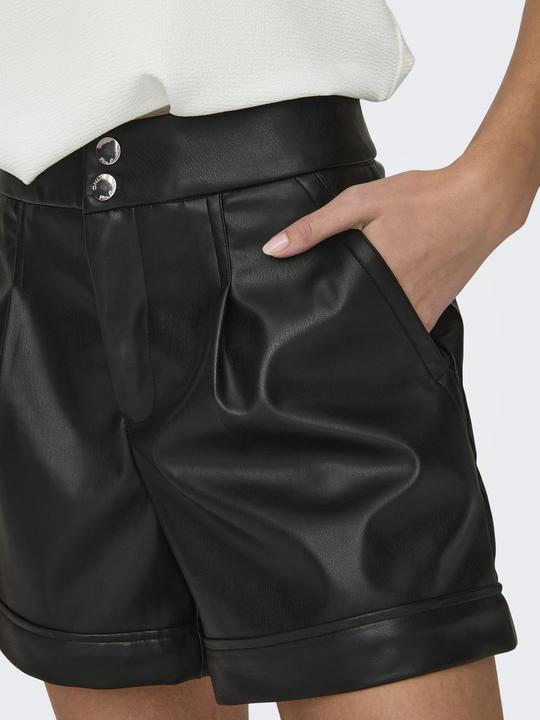 Produktbild Only ONLIZARA Hohe Taille Normal geschnitten Shorts in Lederoptik Shorts in Lederoptik (XXL)