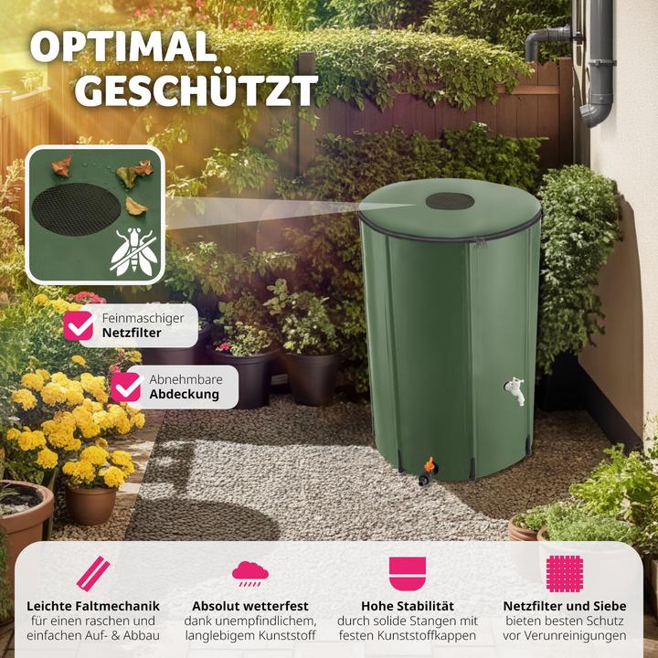 Image du produit tectake Récupérateur d’eau de pluie (380 l)