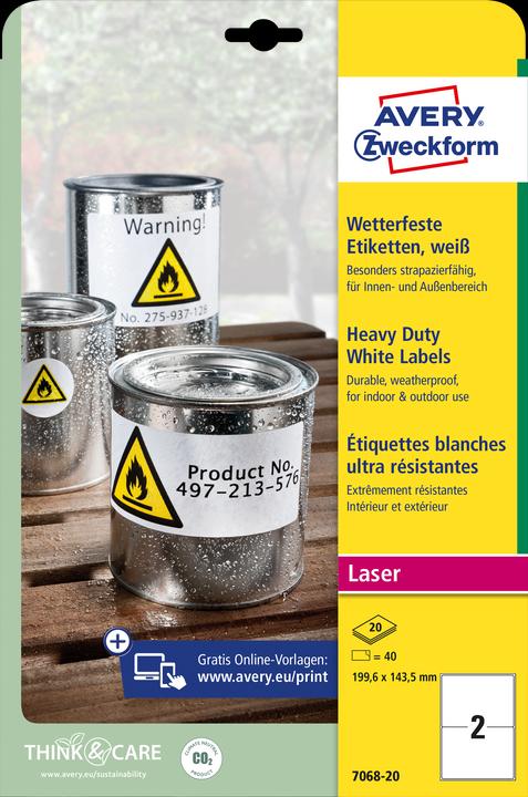 Produktbild Avery Wetterfeste Folien-Etiketten