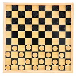 Actual product image APS Checkers 40 Pieces In Wooden Box