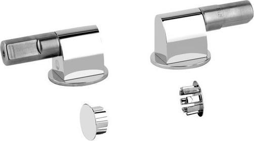 Produktbild Gessi 316 Scharniere mit Absenkautomatik und seitlichen Abdeckkappen für Wand WC, 37584