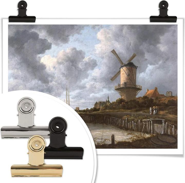 Immagine prodotto Trenddeko van Ruisdael - Il mulino a vento di Wijk vicino a Duurstede (50 x 40 cm)